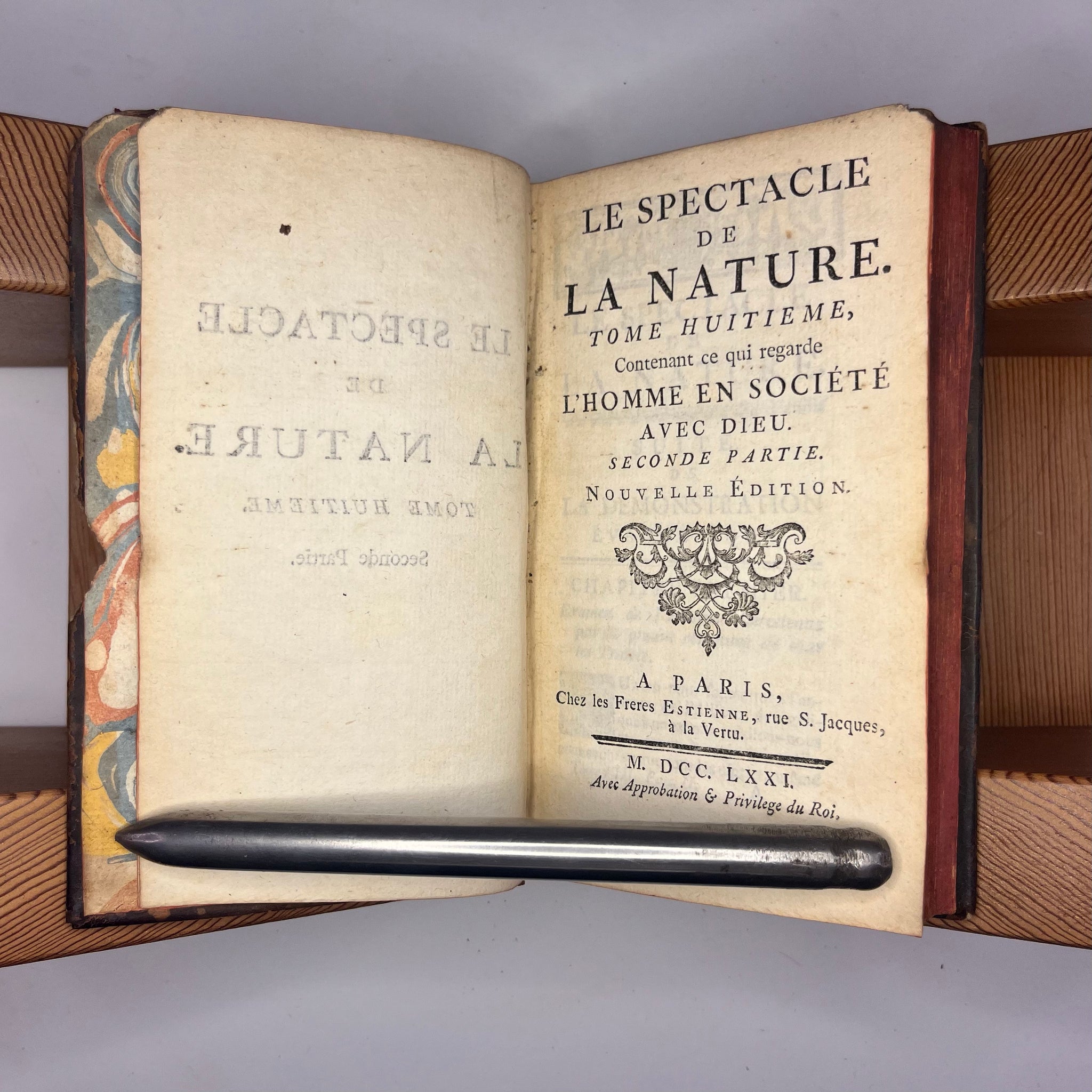 1771 Le Spectacle de la Nature by Noel-Antoine Pluche Tome 9