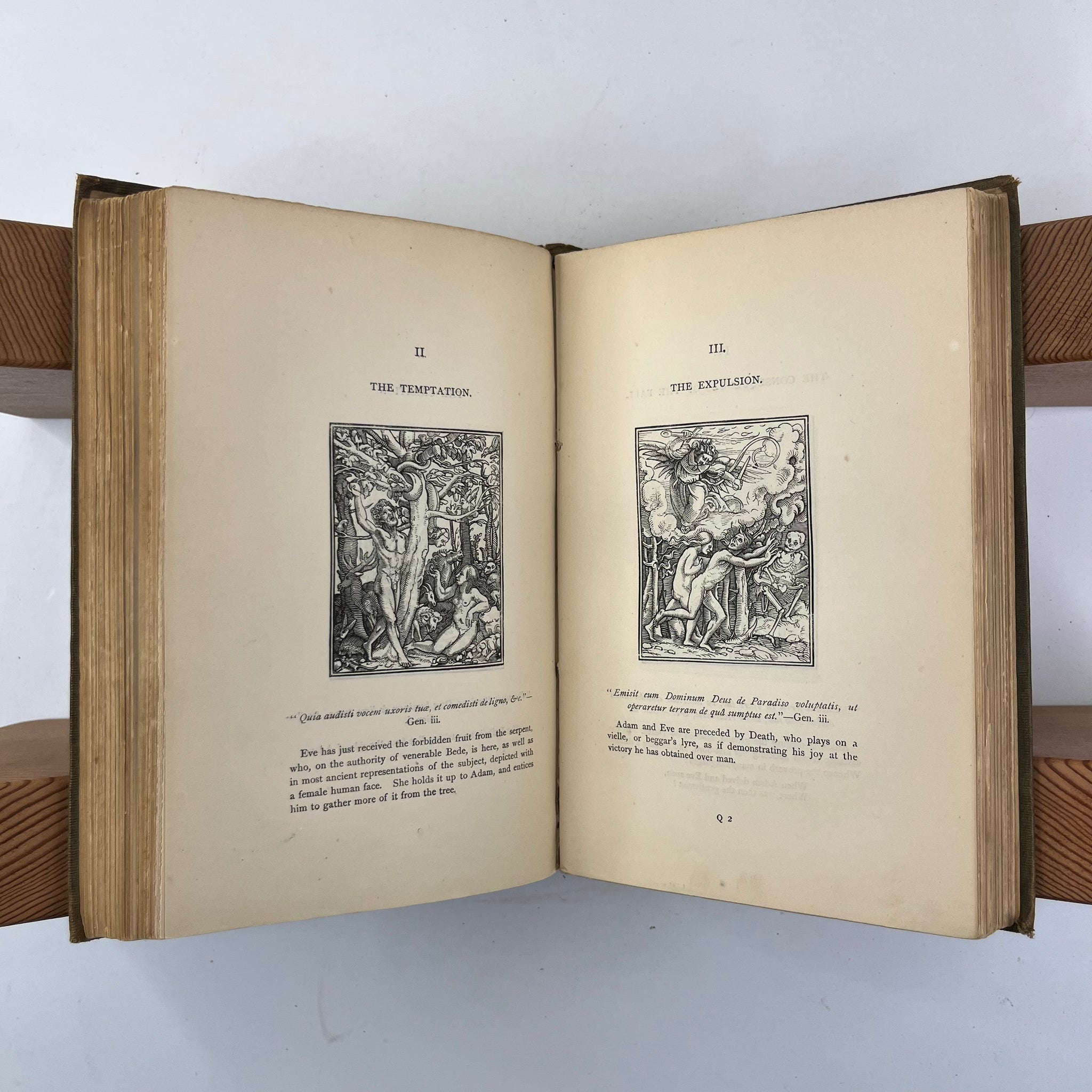 1872 Holbein’s Dance of Death & Bible Cuts - "Ninety illustrations presented on wood"