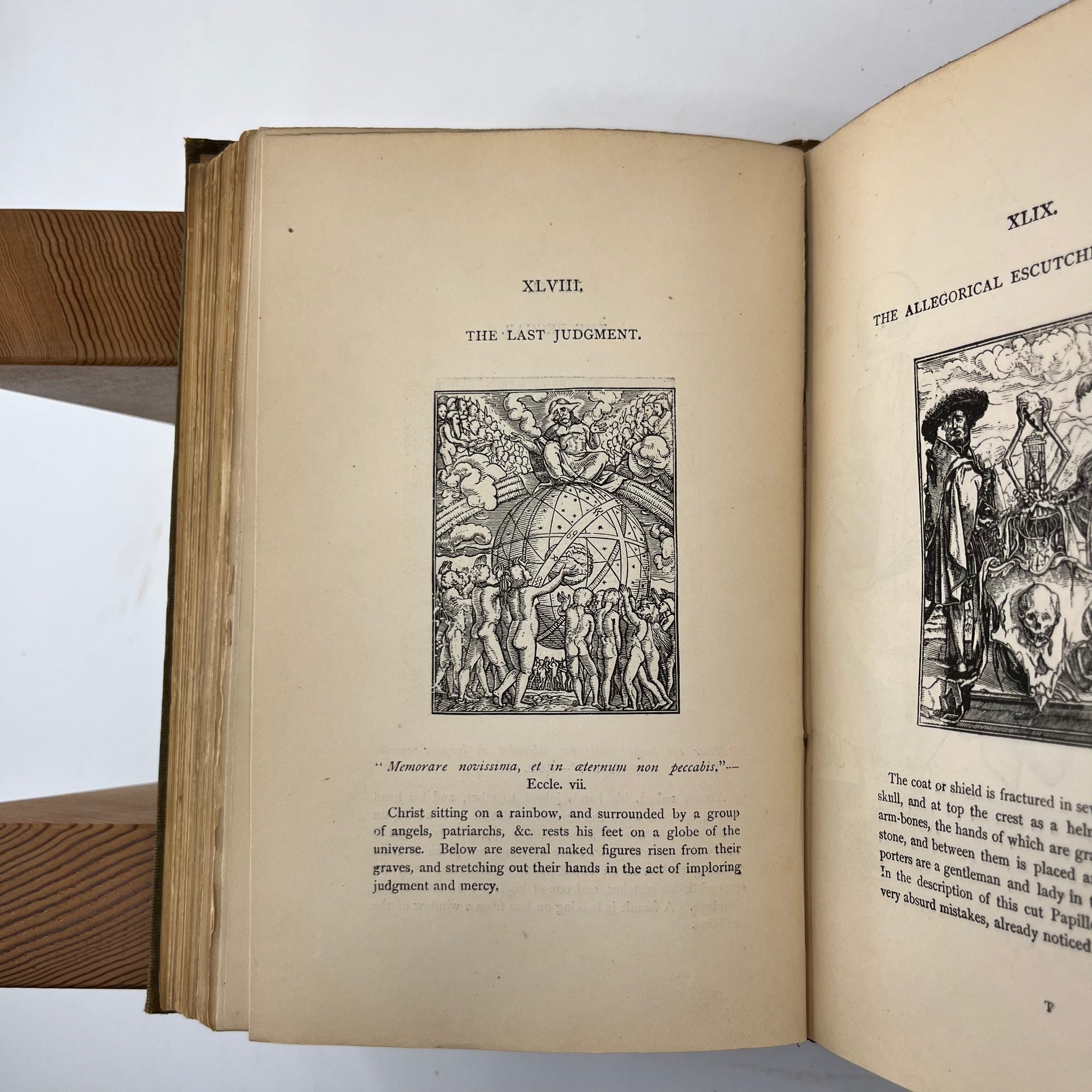 1872 Holbein’s Dance of Death & Bible Cuts - "Ninety illustrations presented on wood"