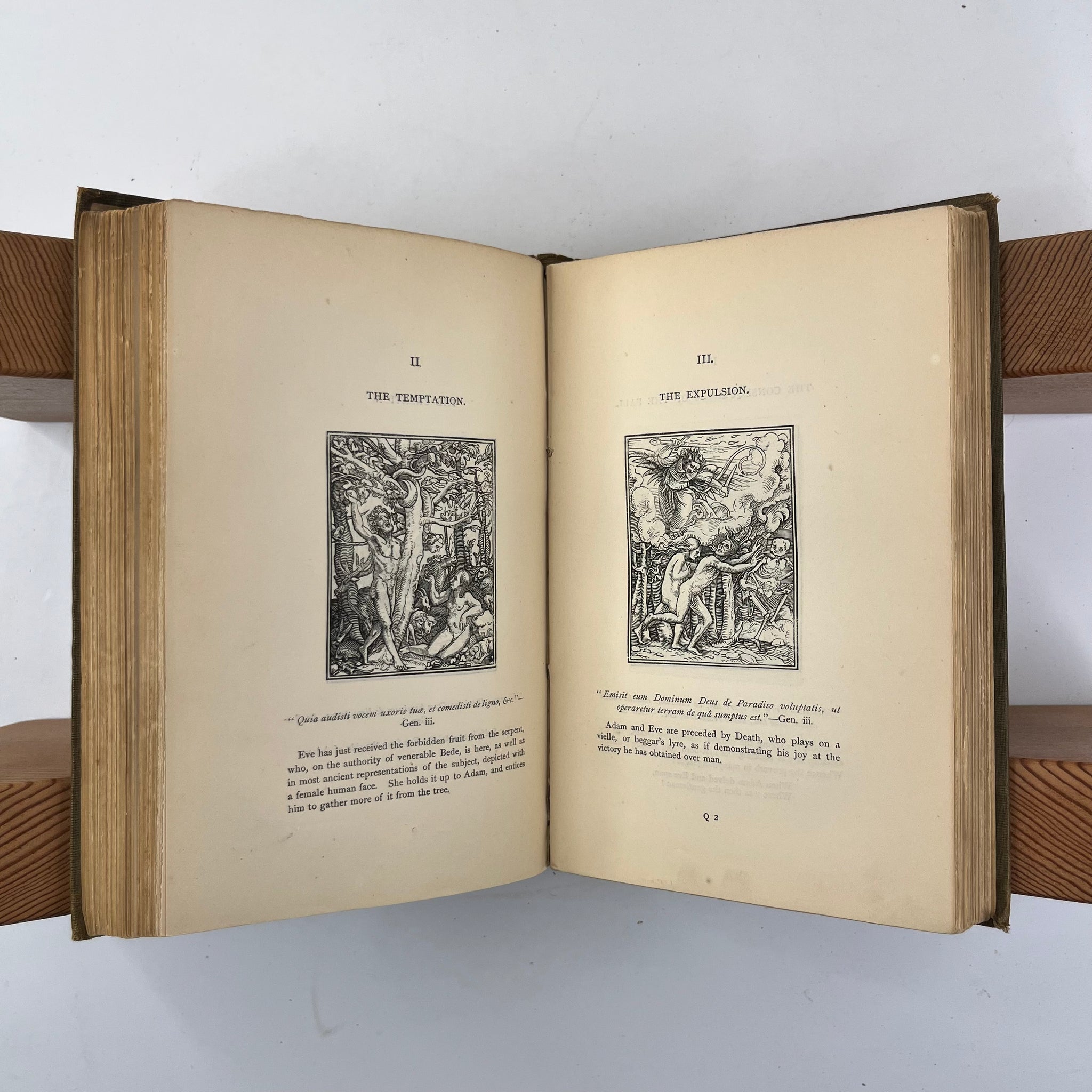 1872 Holbein’s Dance of Death & Bible Cuts - "Ninety illustrations presented on wood"