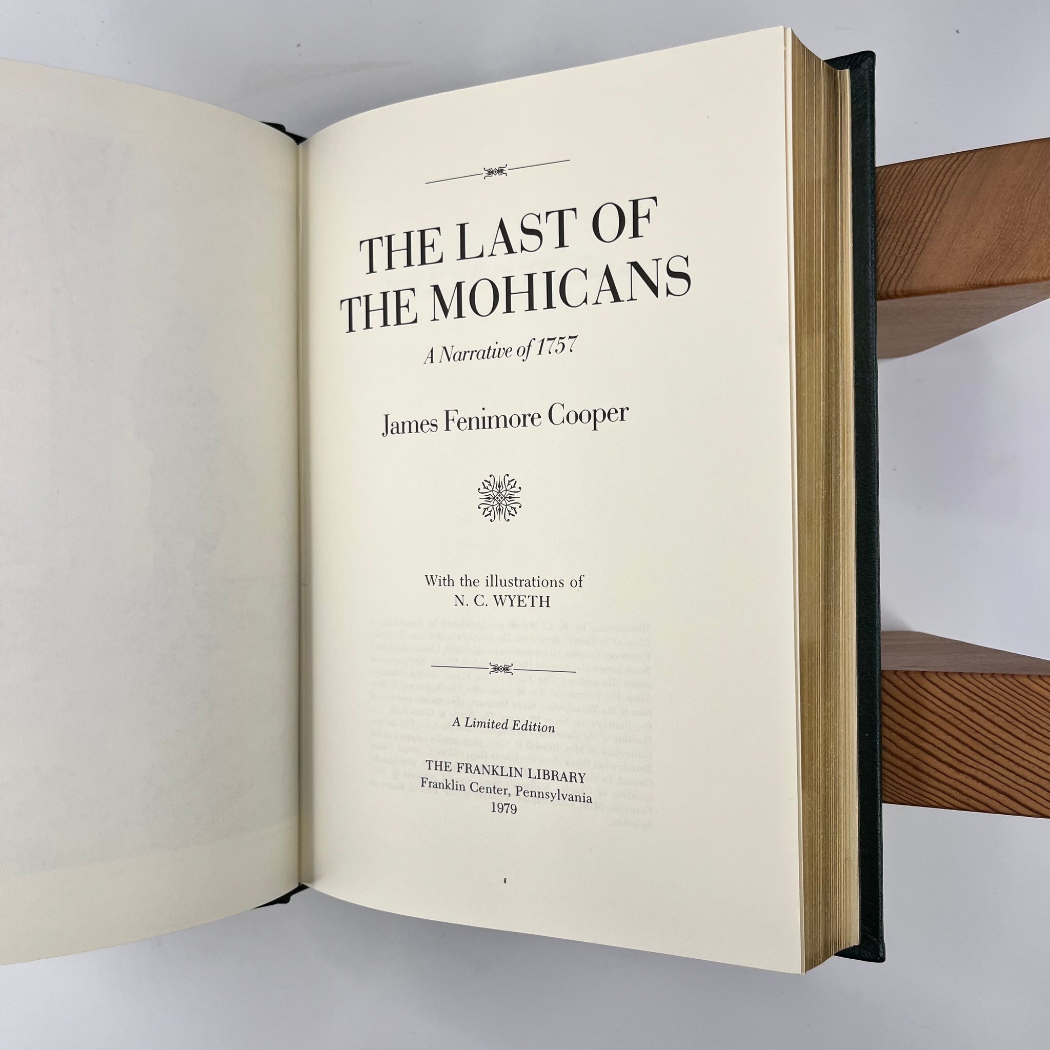 1979 The Last of the Mohicans by James Fenimore Cooper with Illustrations by N.C. Wyeth 22kt Limited Edition Franklin Library printing