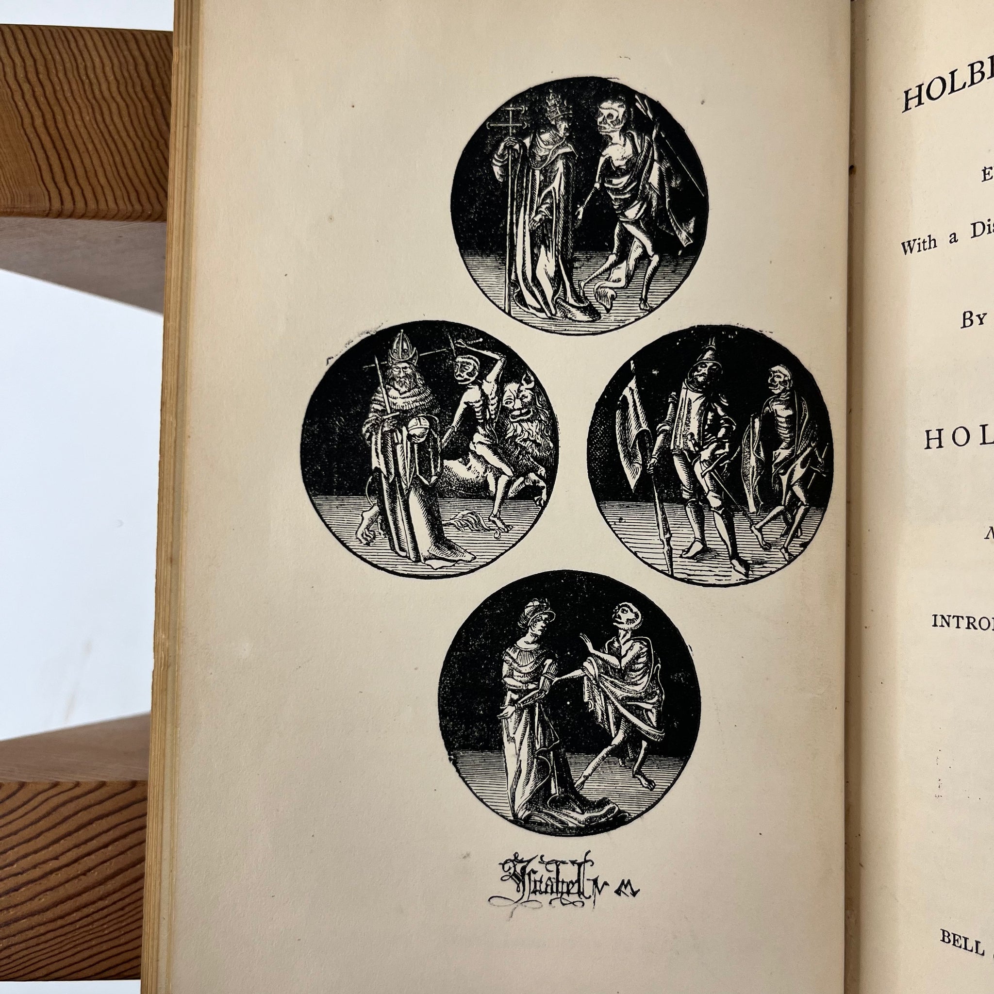 1872 Holbein’s Dance of Death & Bible Cuts - "Ninety illustrations presented on wood"