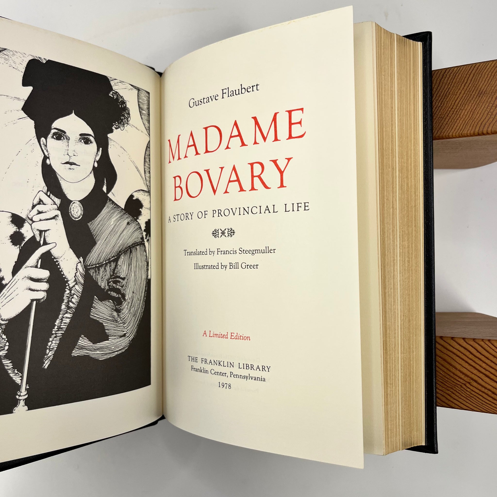 1978 Madame Bovary A story of provincial life by Gustave Flaubert Life Illustrated by Bill Greer 22kt Limited Edition Franklin Library printing