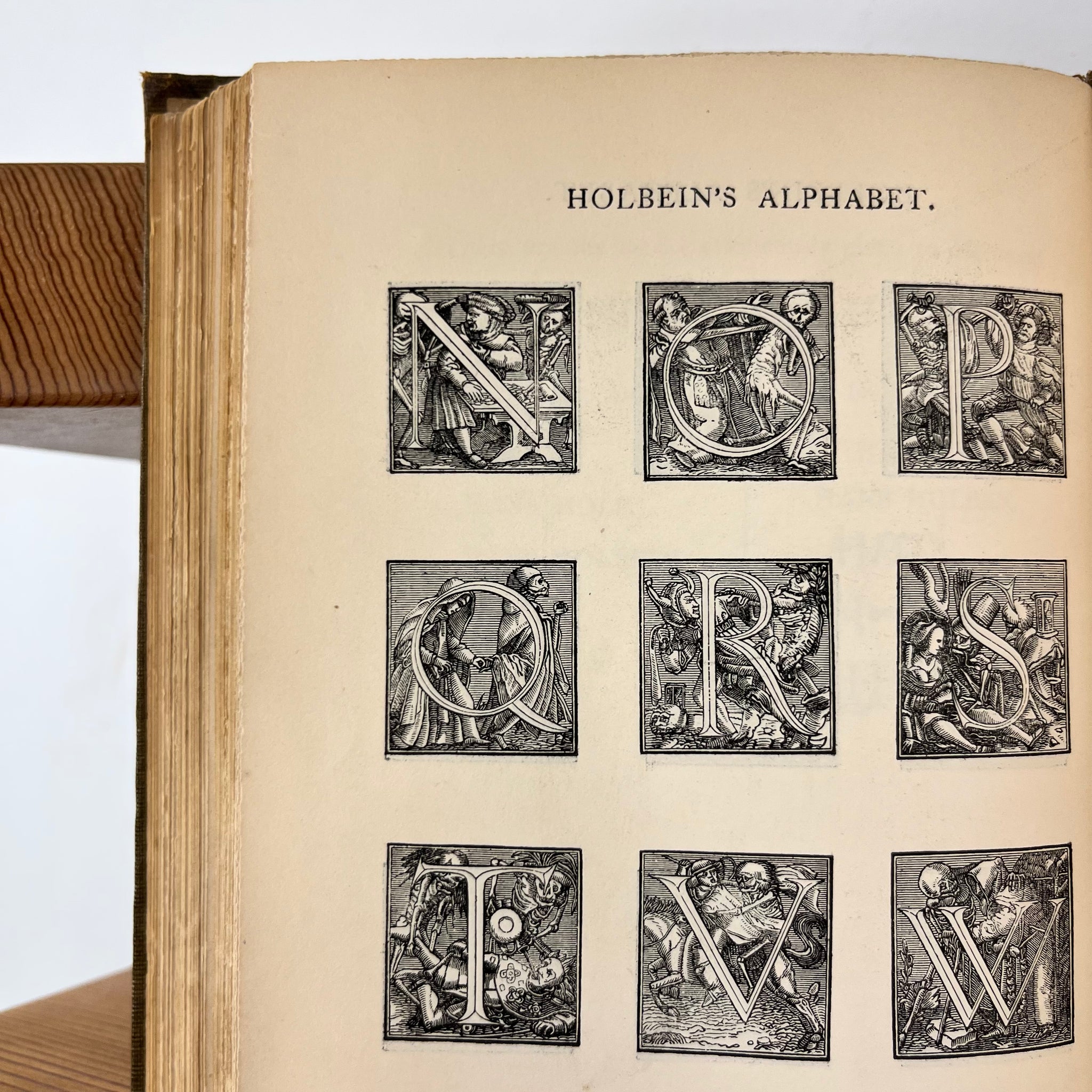 1872 Holbein’s Dance of Death & Bible Cuts - "Ninety illustrations presented on wood"