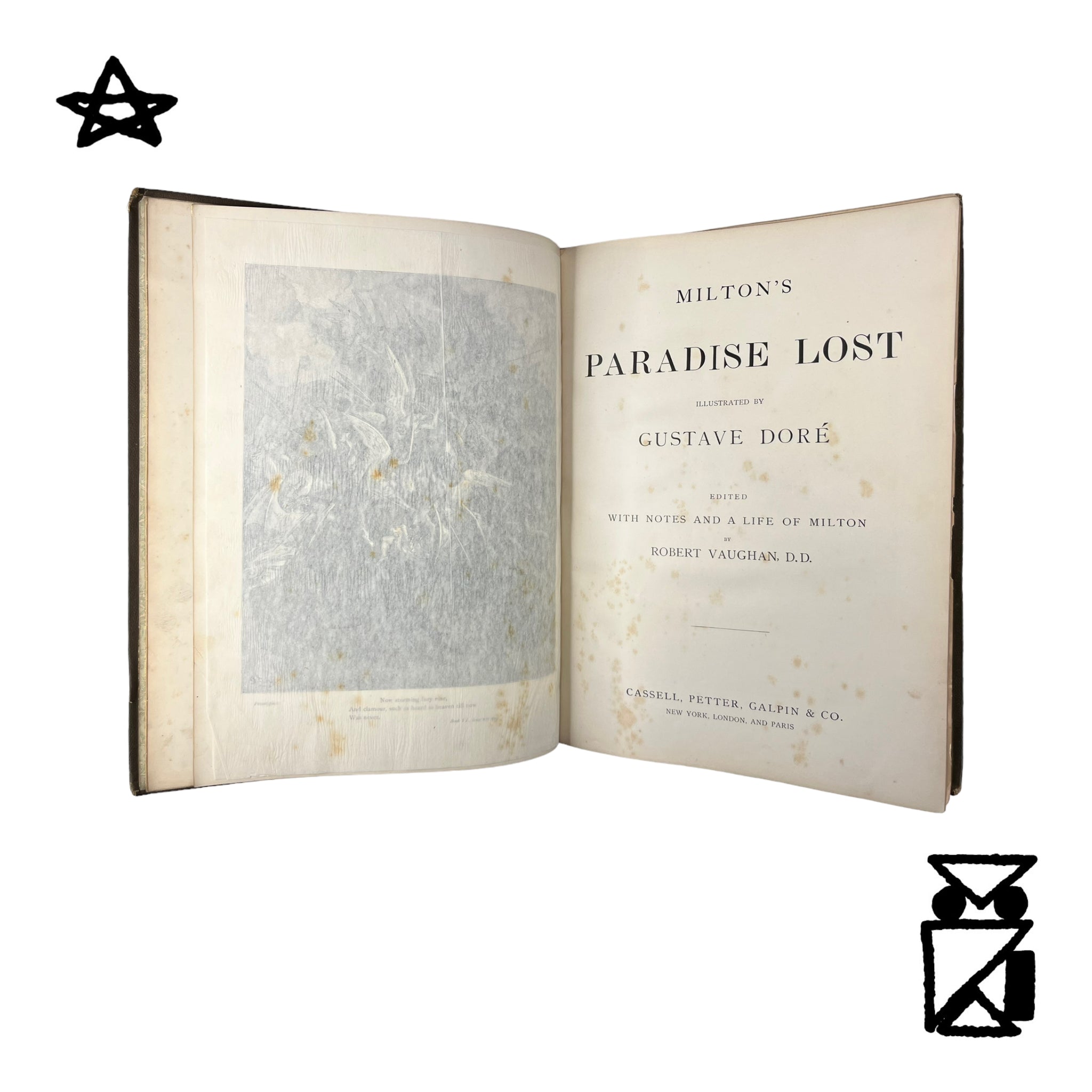 1880 Milton's Paradise Lost Illustrated by Gustave Doré Cassell, Petter, Gaplin & Co. Binding