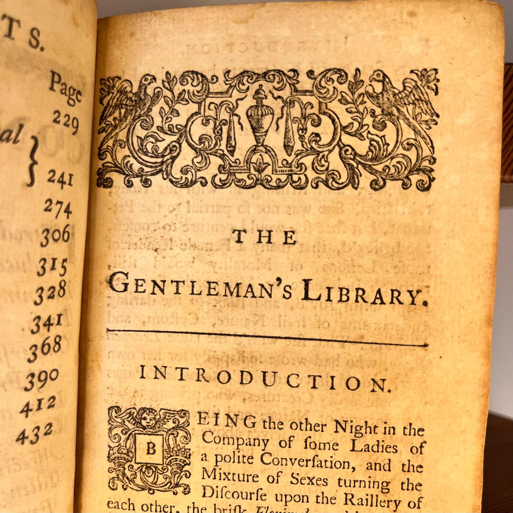 1744 The Gentleman's Library: Containing Rules for Conduct in all Parts of Life by a Gentle Man