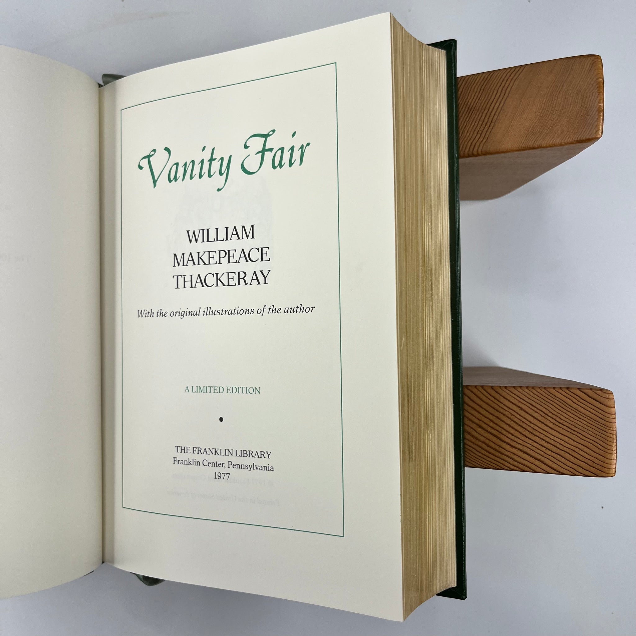 1977 Vanity Fair by William Makepeace Thackery Illustrated 22kt Limited Edition Franklin Library printing