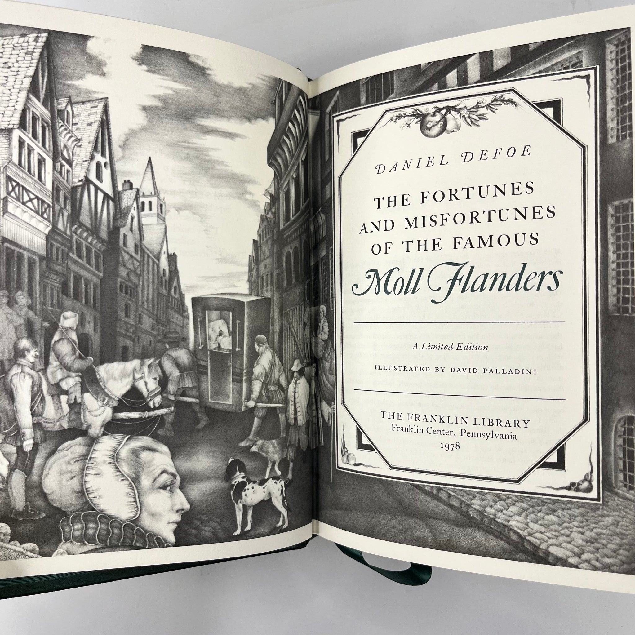 1978 The Fortunes and misfortunes of the famous Moll Flanders by Daniel De Foe illustrated by David Palladini 22kt Limited Edition Franklin Library printing