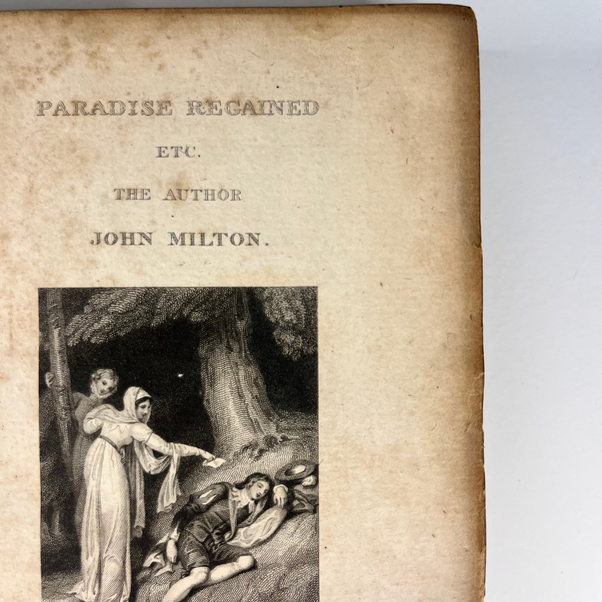 1812 Paradise Lost and Paradise Regained by John Milton Printed for John Sharpe Piccadilly printed by Whittingham Chiswick and Chiswick Press with illustrations