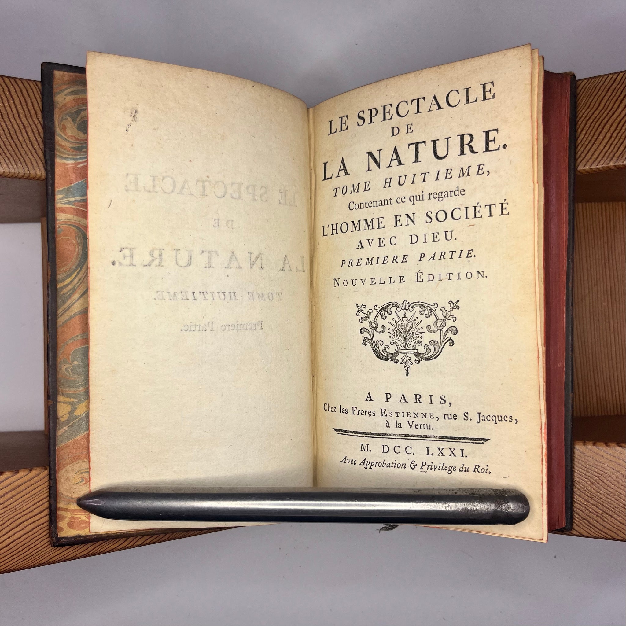 1771 Le Spectacle de la Nature by Noel-Antoine Pluche Tome 8