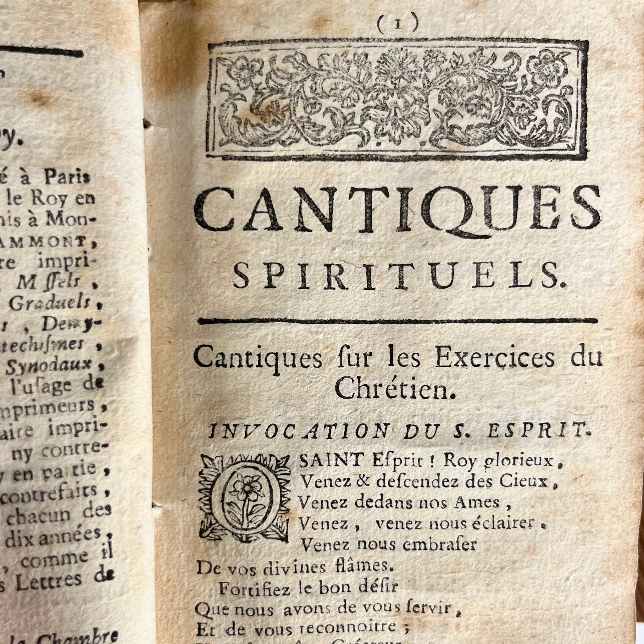 1741 Recueil de cantiques et de Noel choisis