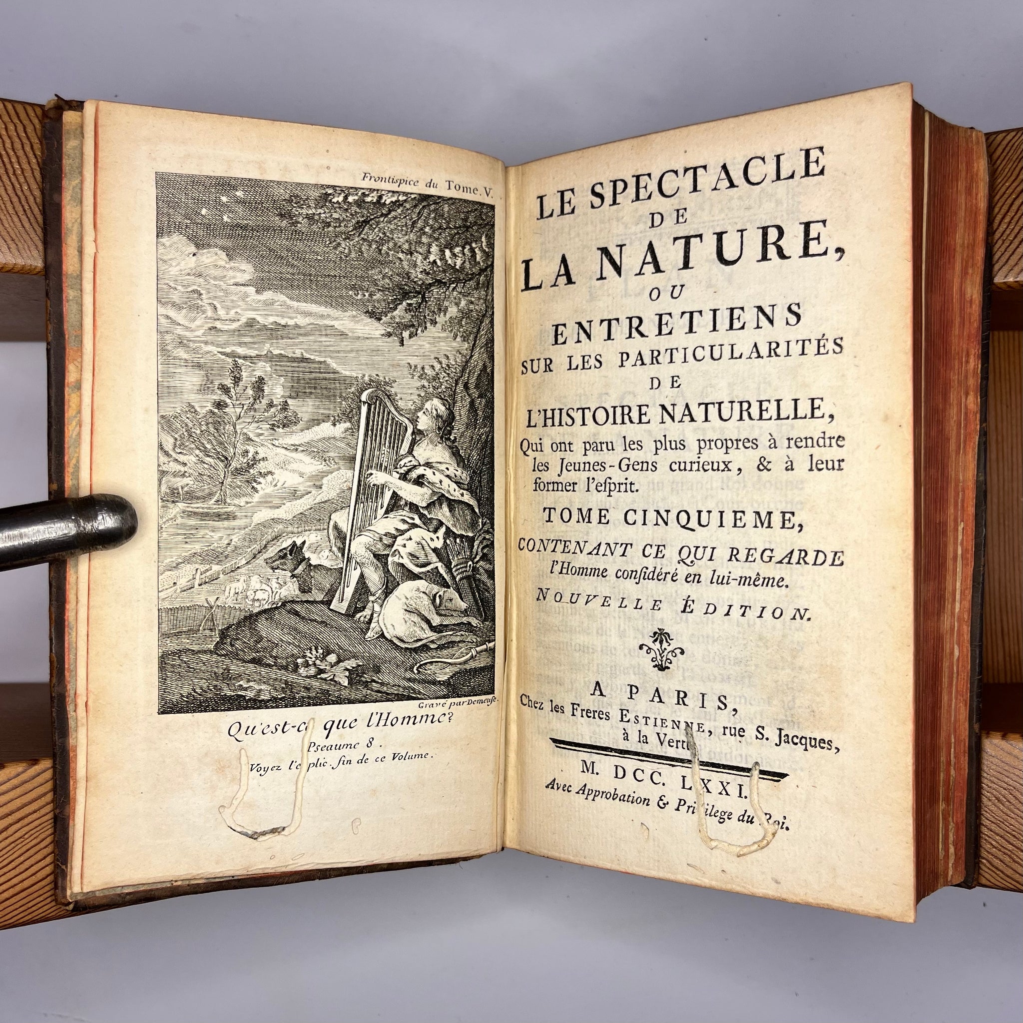 1771 Le Spectacle de la Nature by Noel-Antoine Pluche Tome 5