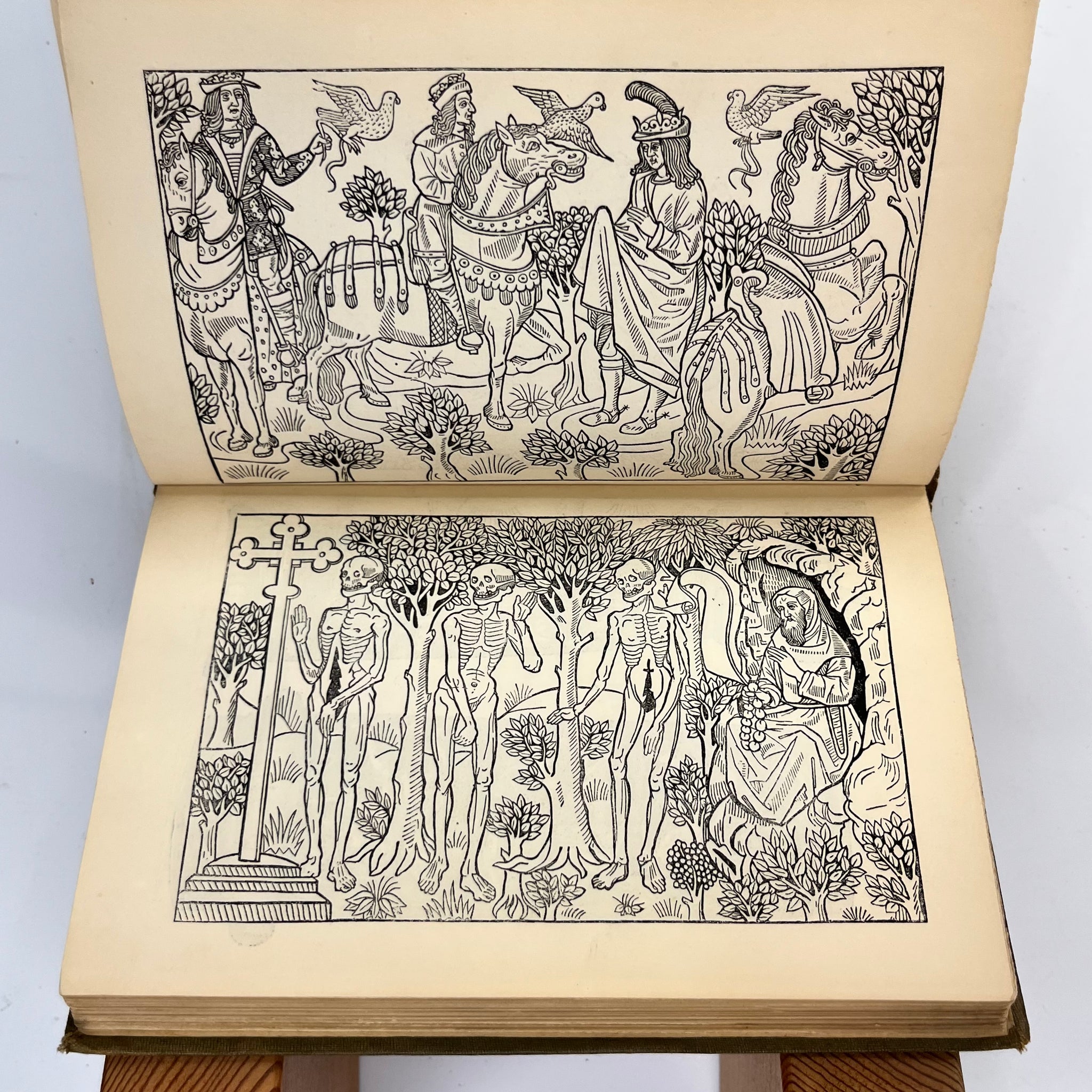 1872 Holbein’s Dance of Death & Bible Cuts - "Ninety illustrations presented on wood"