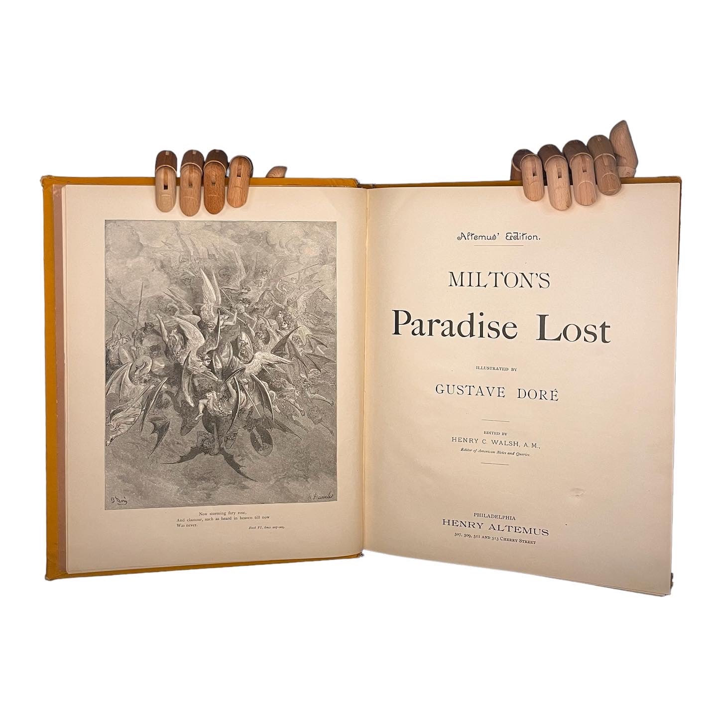 1888 Milton’s Paradise Lost Altemus Edition Illustrated by Gustave Doré